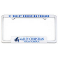 Full Color Signature Dome License Plate Frames - White Reflective Material